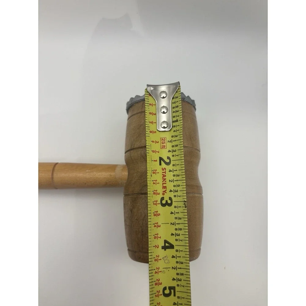 Primitive Vintage Wood Meat Mallet Hammer Steak Tenderizer Farmhouse 12